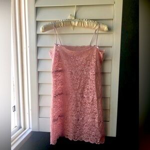 Victoria's Secret lace slip dress - dusty rose